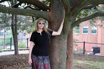 Lady Passion by the magnolia tree