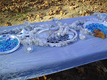 Water altar in the West at Asheville's Free Public Witch Ritual