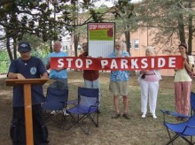 *Diuvei reads letter at Parkside press conference