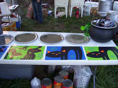 Kitchen sink and colorful placemats